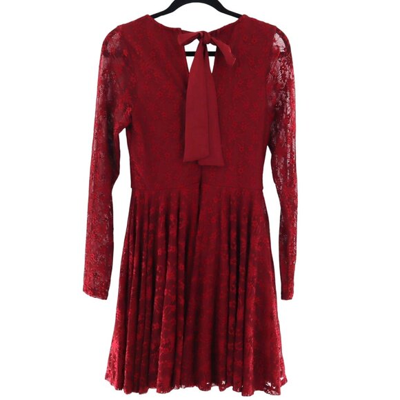 Altar'd State Lace Dress Womens M Burgundy Romantic Vintage-Inspired‎ Whimsigoth - Picture 4 of 11